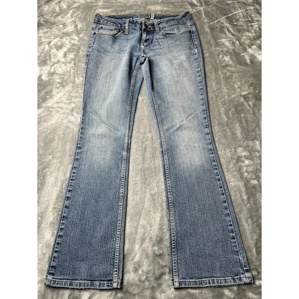 American Rag Jeans Women Size 5 Low Rise Boot Cut Blue Denim Pants Western Rodeo